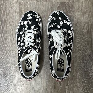 Vans Black and White Skull Pattern Sneakers